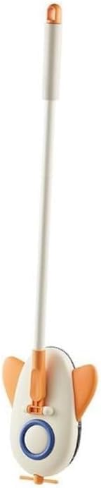 Microfiber Mop, Airplane Design Small Floor Cleaning Mop with Soft Rubber Handle, Lightweight Housework Helper for Home, Kitchen and Room, Yellow - image 1
