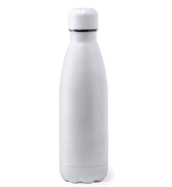 Water Bottle 500ml, Vacuum Insulated Stainless Steel Flask with Leakproof Lid, Double-Wall Design and Wide Mouth for Hot and Cold Drinks, Gym, Office and Travel, White - image 1