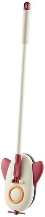 Floor Mop, Small Microfiber Cleaning Mop with Airplane Design, Soft Rubber Handle, Lightweight Household Tool for Dust, Crumbs and Everyday Floor Cleaning, Red - image 1