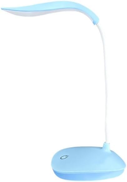 Desk Lamp LED Foldable with Touch Control, USB Rechargeable Table Light, 3 Brightness Levels, Adjustable Portable Study and Reading Lamp for Home, Office and Bedside, EL-203, Blue - image 1