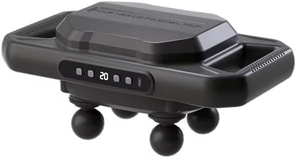 Massage Gun Deep Tissue Muscle Massager, 20 Levels, 6 Modes, 4 Heads, 12W Motor, LCD Display and 120-Minute Runtime for Back, Neck, Shoulders, Legs and Fitness Recover, JBY-328 (Black) - image 1