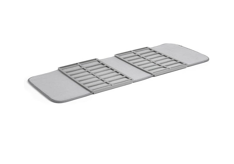 Shoe Drying Mat and Boot Tray, Washable ABS Shoe Organizer Holds 4 Pairs, Easy-Clean Entryway Floor Tray for Hallway, Mudroom, Home and Travel, D-12 (Grey) - image 6