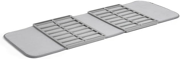 Shoe Mat for Entryway, Washable Boot Tray Organizer Holds up to 4 Pairs, Portable Dirt and Water Catcher for Home, Hallway, Mudroom and Travel, Grey - image 6