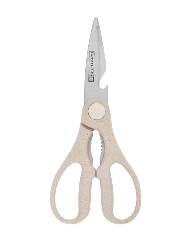 Kitchen Scissors Stainless Steel, Multi-Function Poultry Shears with Magnetic Cover, Nut Cracker, Bottle Opener and Ergonomic Grip for Chicken, Meat, Herbs and Vegetables, S-233 - image 4