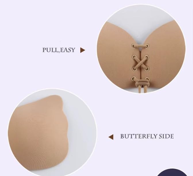 Invisible Bra for Women, Women Support Bra, Bra Push Up, Soft Bra for Women, Silicon Bra for Women, High Viscosity, Anti-Separation, Cleavage Enhancing (Black, D) - image 4