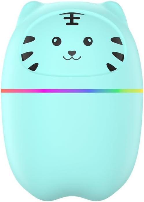 Mini Humidifier 220ml Portable Aroma Oil Diffuser Cool Mist Night Light USB Auto Shutoff for Home Office Car Bedroom Blue - image 1