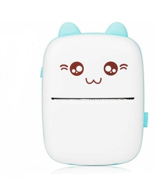 Mini Thermal Printer, Bluetooth Pocket Printer with Inkless Printing, Rechargeable Wireless Photo and Sticker Maker for Notes, Labels and Journals, Android and iOS (Blue) - image 1