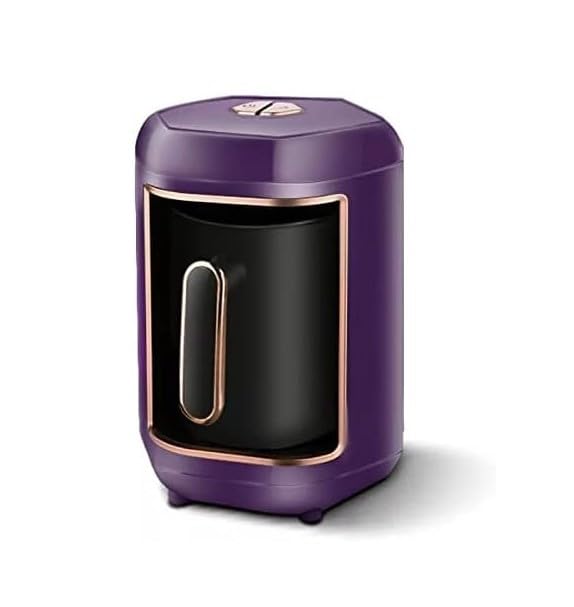 Turkish Coffee Maker, Electric Coffee Machine 600W with Anti-Overflow Sensor, Auto Shut-Off and 1-4 Cup Pot for Home, Office and Travel, CM-1027, Purple - image 1