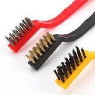 Wire Brush Set 6 Pcs Nylon Brass Stainless Steel Cleaning Brushes, Curved Handle Tool Kit for Rust Paint Stain Removal Metal Kitchen Workshop - image 6