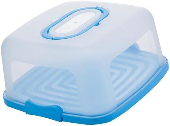 Cake Carrier Box Square with Lid and Handle Storage Container for Cupcakes Pastries Food-Safe Leakproof BPA-Free for Parties Picnics Events Blue - image 4