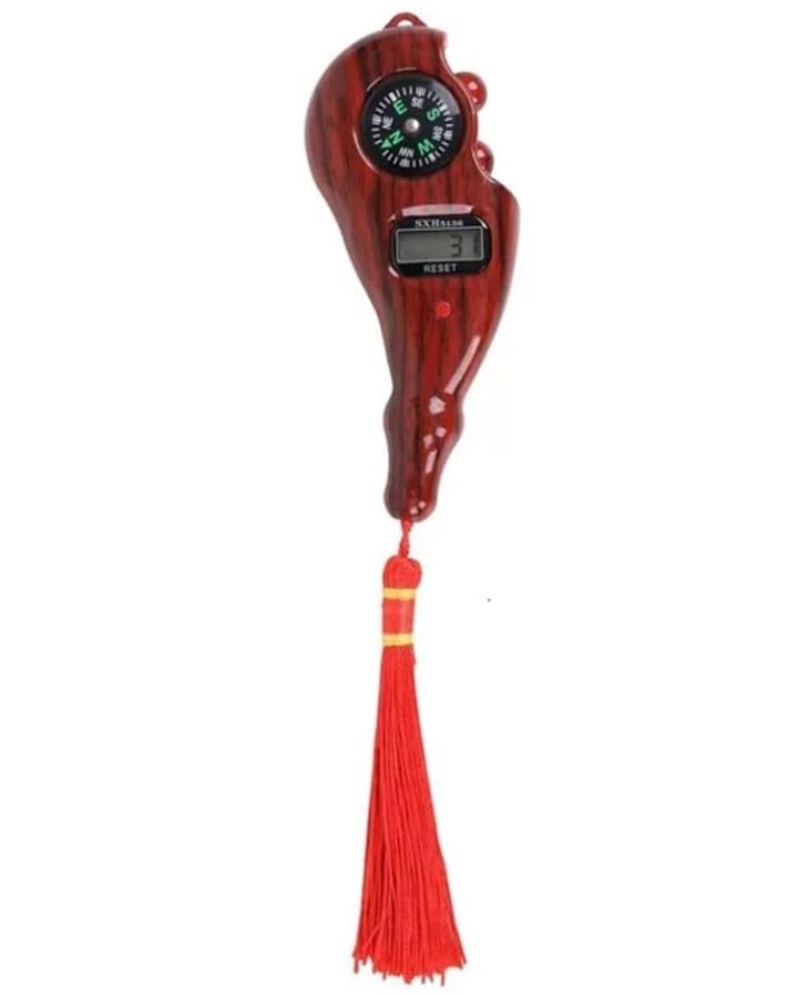 Digital Tasbih Counter with Compass and Night Light, Portable Electronic Dhikr and Finger Tally Counter for Prayer and Daily Counting, NO.2040 (Red, Brown) - image 1