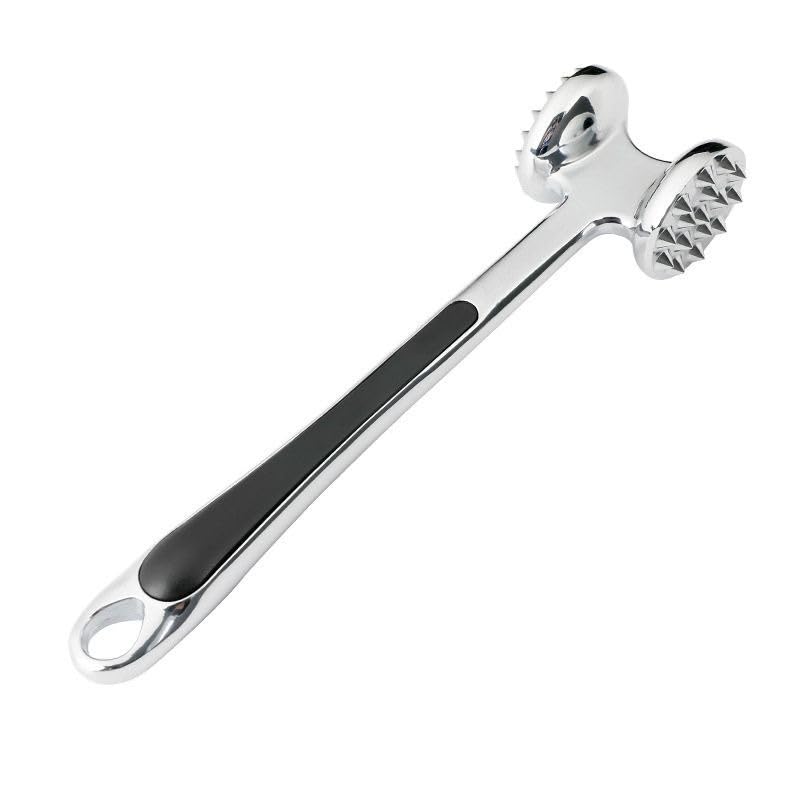 Meat Tenderizer Hammer, Stainless Steel Double-Sided Meat Mallet with Textured and Flat Heads for Steak, Chicken, Schnitzel, Cutlets and Nuts, Silver - image 1