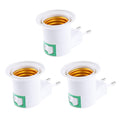Light Socket To Plug Adapter E27 With Switch 2 Pin Converter Plug Bulb Holder Power Extension Socket Electrical Lamp Holder Socket Adapter Home Office Travel Use (3 Pcs) - image 1