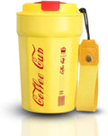 Travel Mug 380 ml, Double-Wall Stainless Steel Thermal Coffee Cup with Leak-Resistant Lid, Reusable Insulated Tumbler for Hot and Cold Drinks, Office, Car and Travel (Yellow) - image 1