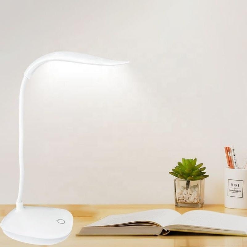 Desk Lamp LED Foldable with Touch Control, USB Rechargeable Table Light, 3 Brightness Levels, Adjustable Portable Study and Reading Lamp for Home, Office and Bedside, EL-203, Blue - image 6