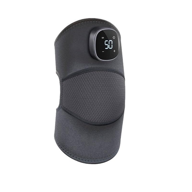Knee Massager with Heat and Vibration, Adjustable Heated Knee Brace with 3 Vibration Modes and 5 Heat Levels for Knee, Shoulder and Elbow, Home Relaxation Use - image 1