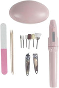 Electric Manicure and Pedicure Set for Women, Portable Nail Care Kit with Nail Polishing Pen, Stainless Steel Nail Clipper and Foot File for Home and Travel - image 1