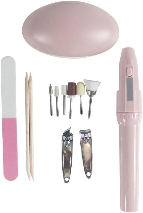 Electric Manicure and Pedicure Set for Women, Portable Nail Care Kit with Nail Polishing Pen, Stainless Steel Nail Clipper and Foot File for Home and Travel - image 1