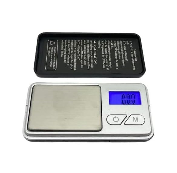 Digital Pocket Scale 200g x 0.01g, Mini Precision Jewelry Scale with LED Display and Protective Cover for Gold, Silver, Coins, Diamonds and Small Items, Black and Silver - image 1