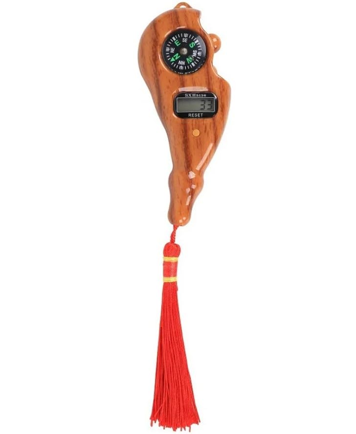 Digital Tasbih Counter with Compass and Night Light, Electronic Rosary Finger Counter for Dhikr and Prayer, Portable One-Click Tally Counter, No. 2040, Wooden Finish, NO.2040 (Wooden) - image 1