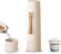 Water Bottle 500ml, Stainless Steel Vacuum Insulated Flask with Double Wall, Snap Cap, Drinking Cup and Carry Rope for Hot and Cold Drinks, Travel and Office (White) - image 1
