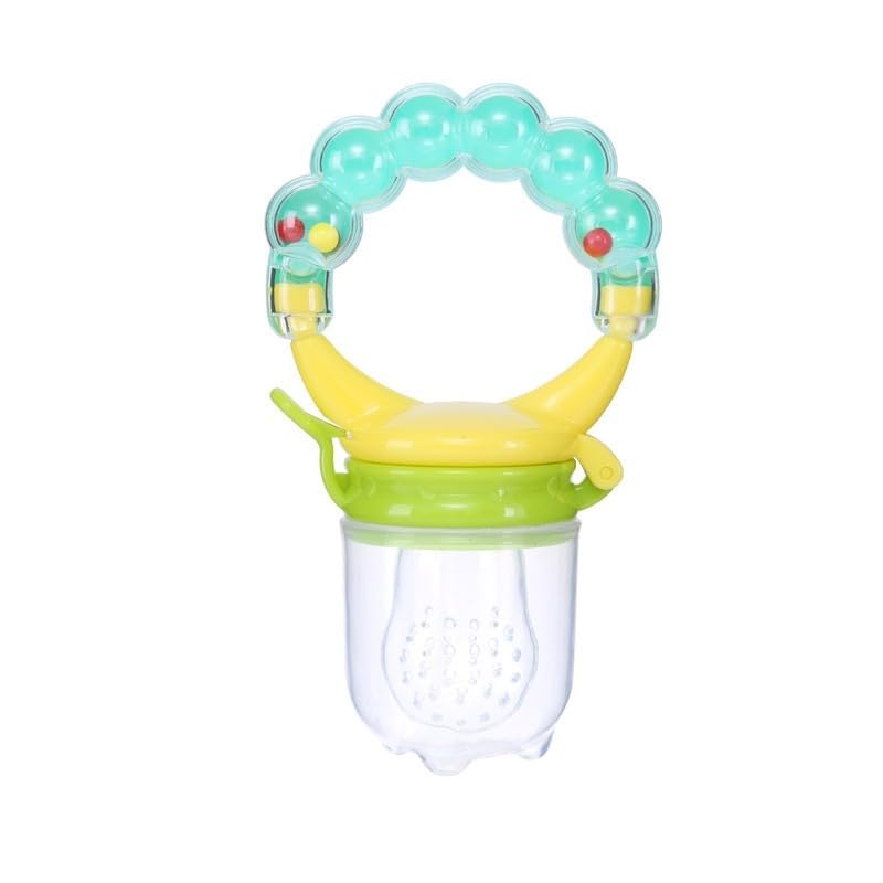 Fruit Feeder Pacifier - Silicone Teething Feeder, Bpa Free, Anti-Choking with Dust Cover and Stand for Fruit and Vegetable Feeding (Green) - image 1