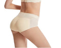 Padded Seamless Butt and Hip Enhancer Shaper Panties, Plus Size Shapewear Shorts with Tummy Control and Mesh Design, 120-140Kg (Beige, L) - image 1
