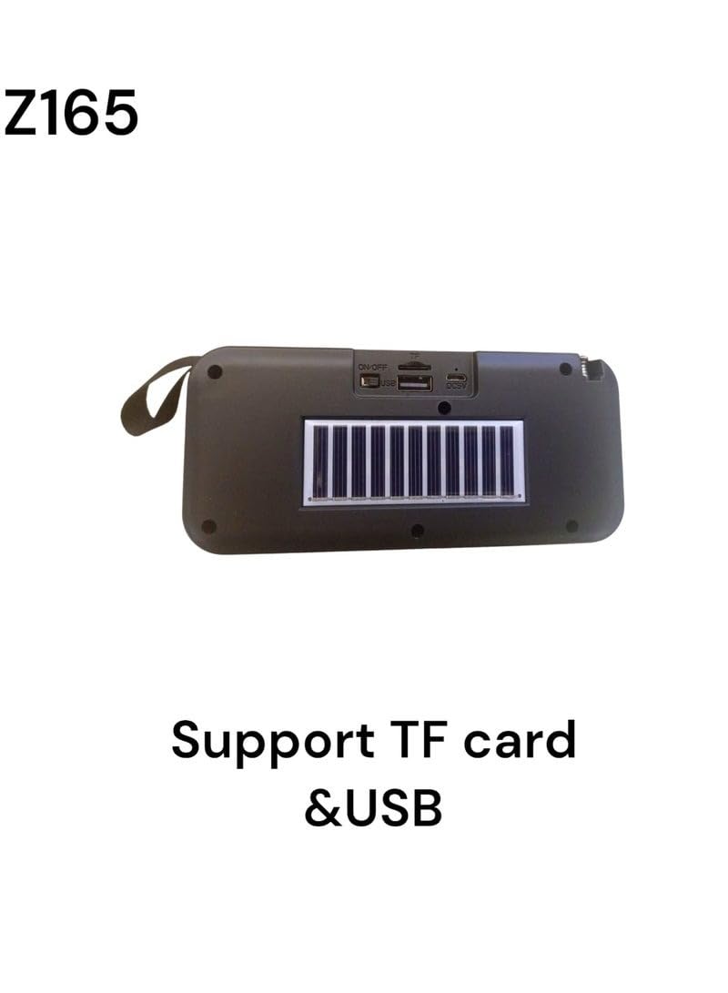 Bluetooth Speaker 5W, Portable Wireless Speaker with FM Radio, Flashlight, USB and TF Card Support, Mini Music Player with Carry Handle for Home, Travel and Outdoor Use, Z165, Black - image 2