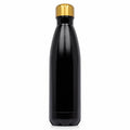 Water Bottle 500ml Stainless Steel Vacuum Insulated Double Wall Leakproof BPA-Free Motivational for Gym Travel Office Outdoor (Black) - image 1