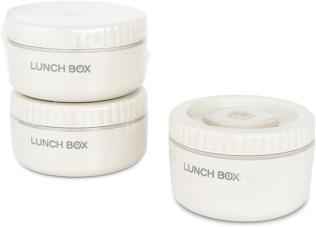 Lunch Box Set Stainless Steel Thermal Bento, 3 Pcs Stackable Leakproof Food Container with Insulated Bag for School, Work, Travel and Picnic, 200ml/200ml/400ml, HH-46 - image 6
