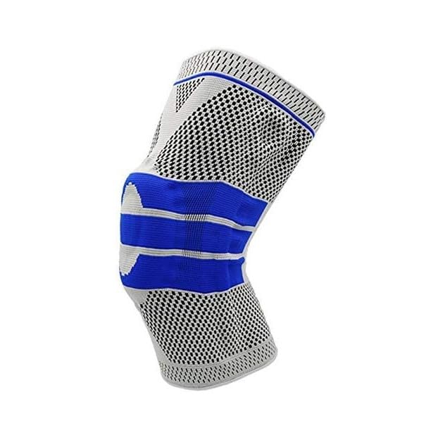 Knee Support Sleeve, Compression Knee Brace with Non-Slip Silicone Grip for Running, Basketball, Weightlifting, Gym and Exercise, Men and Women, KN0012, X-Large, (Blue & Grey) - image 1