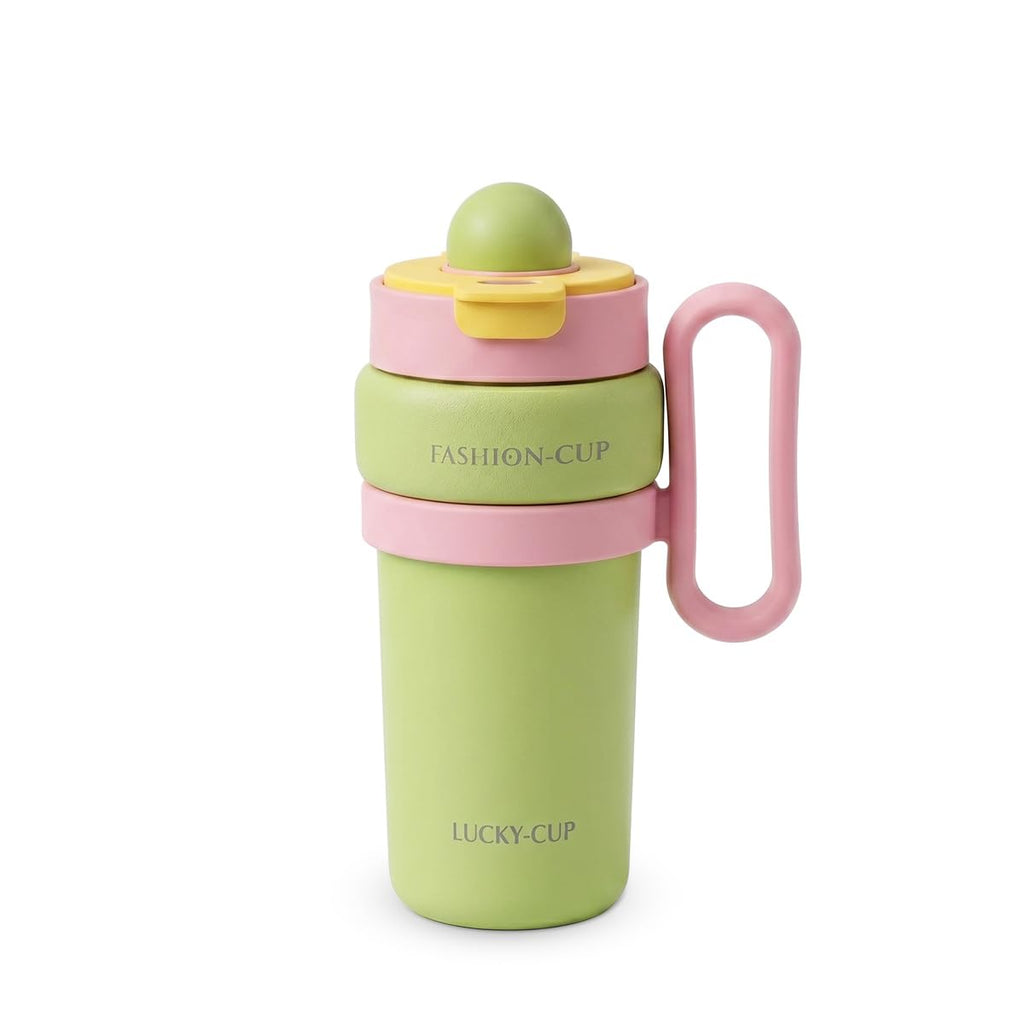 Travel Tumbler 900ml, Vacuum Insulated Stainless Steel Cup with Straw Lid and Carry Handle for Hot and Cold Drinks, Car, Office, Gym and Travel, F-1544 (Green) - image 1