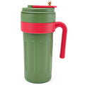 Travel Mug 650ml, Stainless Steel Insulated Coffee Mug With Temperature Display, Leak-Proof Lid and Handle, Thermal Cup for Hot and Cold Drinks (Green) - image 1