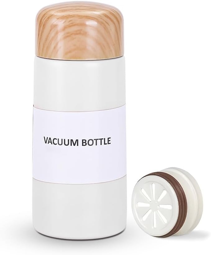 Mini Flask 150 ml, Vacuum Insulated Stainless Steel Pocket Water Bottle, Compact Thermal Mug for Coffee, Tea, Work and Travel, 5 x 13 cm (White) - image 1