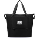 Travel Bag for Women Large Capacity Waterproof Foldable, Sports Gym Duffle with Side Pocket, Lightweight Carry-On Shoulder Bag (Black) - image 1