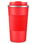hanso Coffee Cup Stainless Steel Vacuum Mug Keeps Drinks Hot & Cold thermal coffee mug double wall BPA-Free, Travel Mug -, Leak-proof Lid, 380ml (Red) - image 1