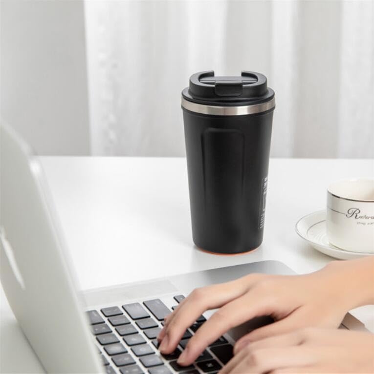 Travel Mug 520ml, Stainless Steel Thermal Coffee Cup with Suction Base and Leak-Resistant Lid for Hot and Cold Drinks, Office, Home and Car, White - image 6