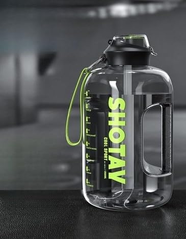 Sport Water Bottle 1500 ml with Time Marker, Leak-Proof BPA-Free Reusable Drinking Bottle for Fitness, Gym, School and Outdoor Travel - image 1