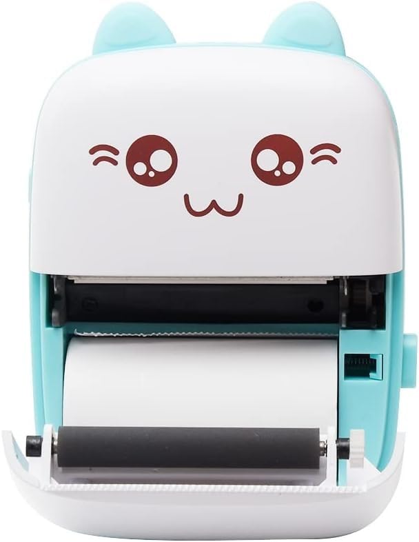Mini Printer, Bluetooth Pocket Thermal Sticker Printer, Inkless Rechargeable Wireless Printer for Smartphone Notes, Labels, Journals and DIY Projects (Blue) - image 7