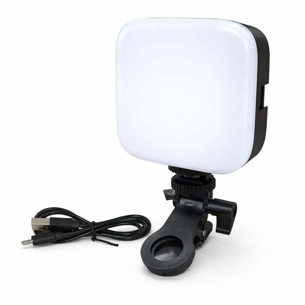Selfie Light for Mobile with Clip, LED Video Light, 3 Brightness Modes, 3000-6500K, Rechargeable Portable for Phone, Laptop, Video Shooting, M-88 - image 1