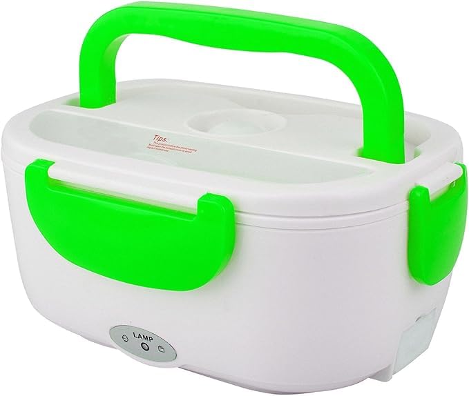 Lunch Box Electric Heating 1.05L – 40W Portable Food Warmer with 4-Side Lock, Multi-Use Hot Food Container for Car, Office, Home & Travel, YS-001 (Green) - image 1