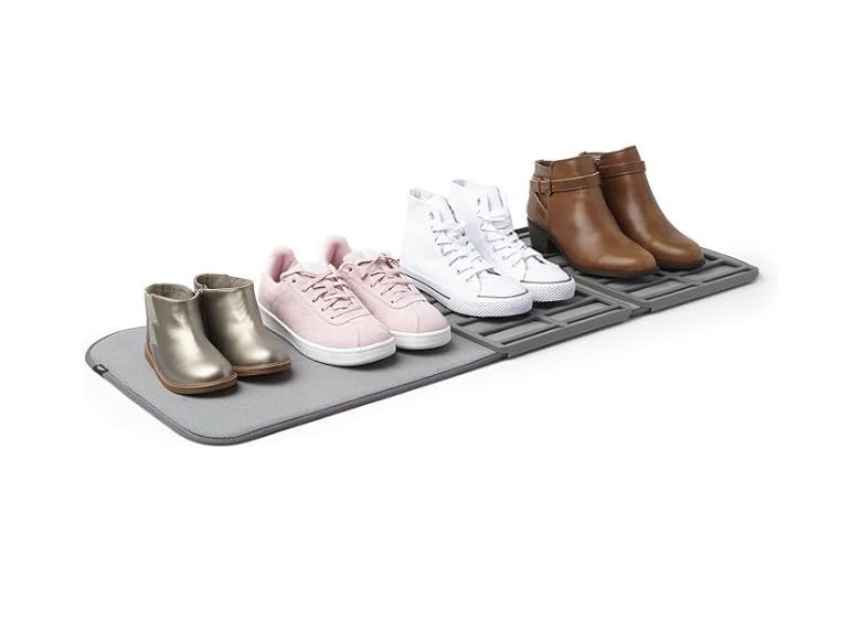 Shoe Mat for Entryway, Washable Boot Tray and Shoe Rack Drip Mat Holds up to 4 Pairs, Dirt and Water Catcher for Home, Hallway, Travel and Daily Storage, Grey - image 6
