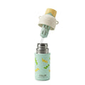 Water Bottle 650ml Stainless Steel with Straw Lid and Carry Handle Double Wall Vacuum Insulated Leakproof BPA-Free Travel Flask Hot Cold Green F-1545 - image 1