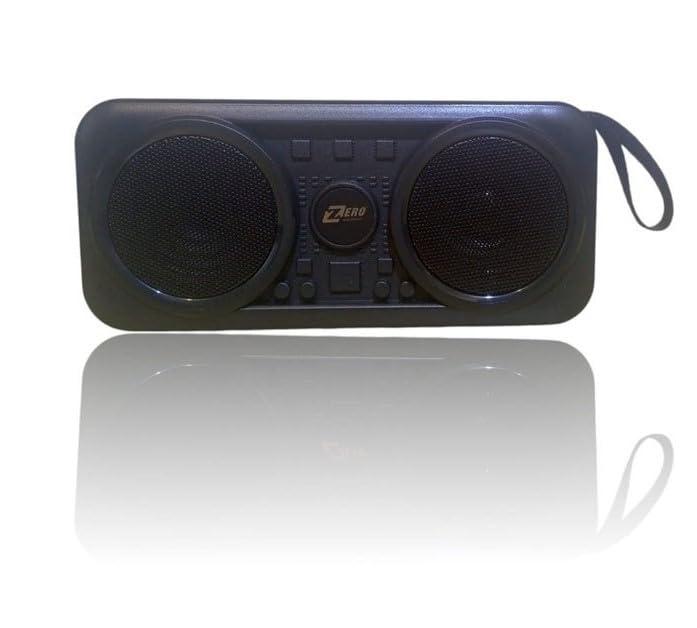Bluetooth Speaker Portable Wireless 5W with FM Radio, Flashlight, USB and TF Card Support, Mini Music Player with Carry Handle, Black, Z165 - image 1