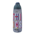 Water Bottle, BPA-Free Reusable Sports Drinking Bottle with Leak-Resistant Lid, Lightweight Portable Flask for Gym, Fitness, School, Work, Travel and Outdoor Activities (Grey) - image 1