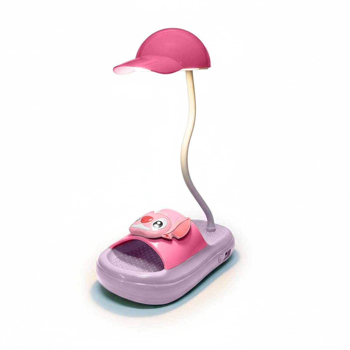 LED Desk Lamp, Foldable Table Light with 3 Brightness Levels and Adjustable Angle for Study, Reading, Bedroom and Office (Light purple & Dark pink) - image 1