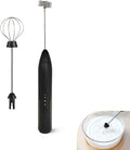 Milk Frother Handheld, USB Rechargeable 3-Speed Electric Whisk with Stainless Steel Mixer for Latte, Cappuccino, Hot Chocolate, Coffee and Egg Mixing (Black) - image 1