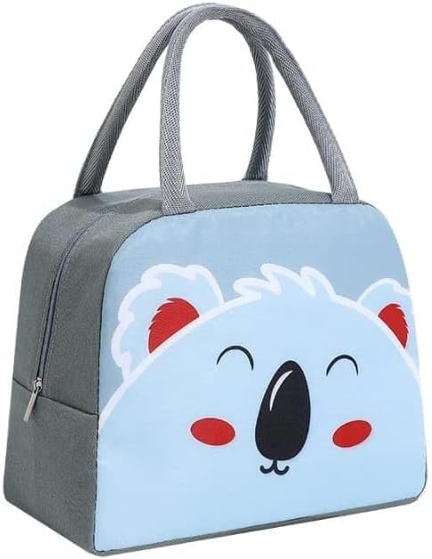Kids Lunch Bag 1.5L, Waterproof Portable Lunch Box Bag with Car Design, Reusable Food Storage Organizer for School, Travel and Picnic (Grey) - image 1