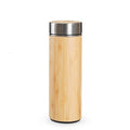 Water Bottle 500ml Stainless Steel Vacuum Insulated Flask with Bamboo Lid, Double-Wall Leak-Proof for Hot Cold Drinks Coffee Travel Office Gym - image 1