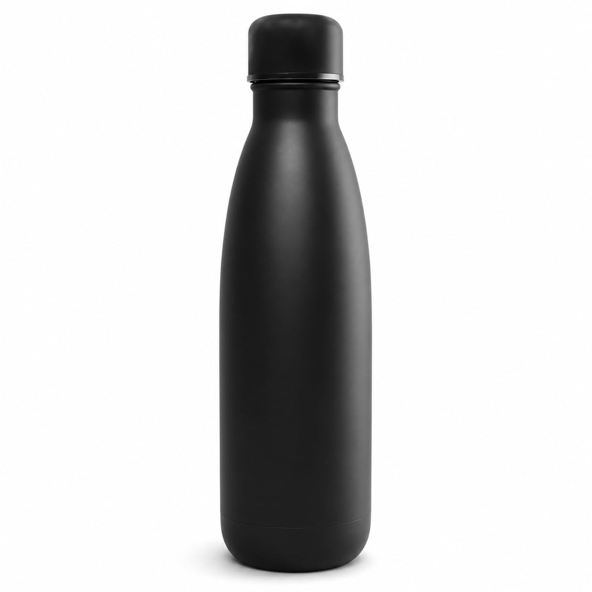 Stainless Steel Water Bottle 500ml, Double-Wall Vacuum Insulated 18/8 Flask with Leak-Resistant Lid, BPA-Free Travel Bottle for Hot and Cold Drinks, Black - image 1